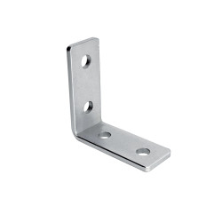 Escuadra 90º 4 agujeros para perfil Strut acero cincado 105x40x5