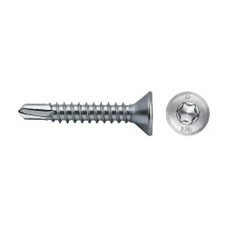 Tornillo A61S punta broca cabeza avellanada impronta SIT Ø4,2x32 cincado