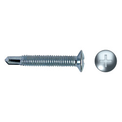Tornillo HM punta broca cabeza gota de sebo impronta PH Ø4x25 cincado