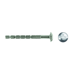 Tornillo TIRM rosca métrica cortable cabeza ancha impronta ranura+PZ M4x45 mm cincado