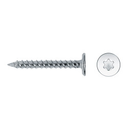 Tornillo FM rosca chapa cabeza plana impronta TX 4,5x35 cincado