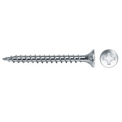 Tornillo VELOX rosca completa cabeza avellanada impronta PZ Ø4x60 mm cincado