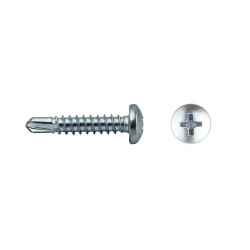 Tornillo DIN 7504N punta broca cabeza alomada impronta PH Ø4,8x16 mm cincado