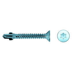 Tornillo aletas CBT punta broca cabeza avellanada impronta TX Ø4,8x45 mm cincado