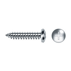 Tornillo CAHP rosca chapa cabeza envolvente impronta PH Ø4,8x70 cincado
