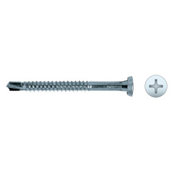 Tornillo PV72 punta broca cabeza alomada impronta PH Ø4,8x70 mm cincado