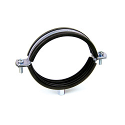 Abrazadera metálica reforzada isofónica M8+M10 tipo RI Ø 54 mm acero cincado