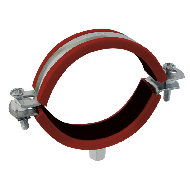Abrazadera metálica deslizante isofónica M8+M10 tipo RID Ø 54 mm acero cincado