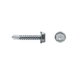 Tornillo DIN 7504K punta broca cabeza hexagonal Ø5,5x63 mm cincado