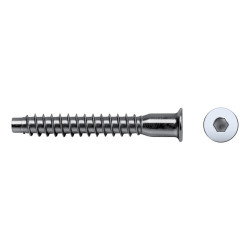Tornillo ensamblaje ENE rosca madera cabeza allen Ø7x50 mm cincado