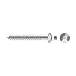 Tornillo TIC rosca tirafondo cabeza ancha impronta TX Ø7x50 mm cincado