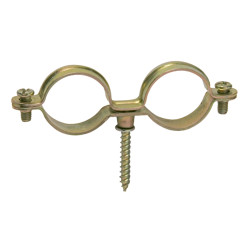Abrazadera metálica doble con tornillo M6 tipo SD Ø 15 mm acero bicromatado CELO
