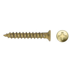 Tornillo BPL rosca madera cabeza alomada impronta PZ Ø3x20 mm bicromatado
