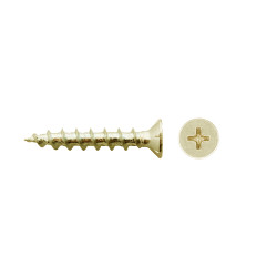Tornillo para PVC, rosca plástico, punta S, 4,1x19, bicromatado, PH2, 500 un