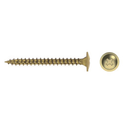 Tornillo CM rosca madera cabeza ancha Ø4x35 mm bicromatado