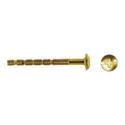 Tornillo TIRM rosca métrica cortable cabeza ancha impronta ranura+PZ M4x45 mm bicromatado