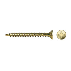 Tornillo VELOX rosca completa cabeza avellanada impronta PZ Ø5x35 mm bicromatado
