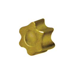 Tapón estrella de zamak TX40 bicromatado para hacer inviolables todos losTornillos con impronta TX, TORX ó SIT.