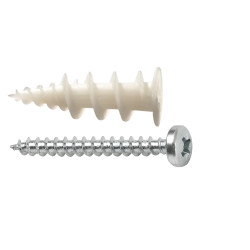 Taco de nylon para cartón yeso GKD con tornillo PZ 4,5x40