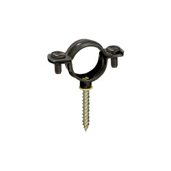 Abrazadera metálica Gas M6 tipo GNK Ø 15 mm acero Plastificado negro