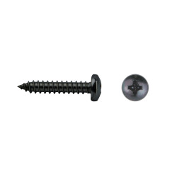 Tornillo DIN 7981 rosca chapa cabeza alomada impronta PH Ø2,9x16 mm cincado negro
