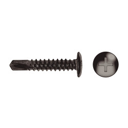 Tornillo FST punta broca cabeza baja impronta PH Ø3,5x9,5 cincado negro