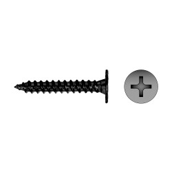 Tornillo CE rosca chapa cabeza extraplana impronta PH Ø4,2x13 cincado negro