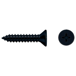 Tornillo DIN 7982 rosca chapa cabeza avellanada impronta PH Ø4,2x19 mm cincado negro