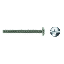 Tornillo TIR rosca métrica cabeza ancha impronta ranura+PZ M4x35 mm Niquelado