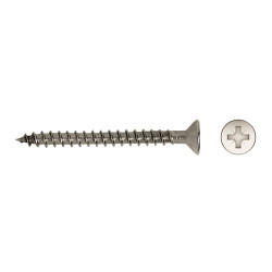 Tornillo DIN 7505A rosca madera cabeza avellanada impronta PZ Ø5x40 mm acero inox A2