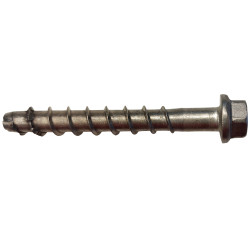 Anclaje tornillo directo a hormigón BTS 8-80/15, cabeza hexagonal con arandela estampada, Inox A4