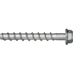 Anclaje tornillo directo a hormigón Ø 6x40 mm, cabeza hexagonal SW10 con arandela, recubrimiento Zn-Al