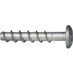 Anclaje tornillo directo a hormigón Ø 6x55 mm, cabeza alomada ancha TX 30, recubrimiento Zn-Al