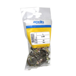 Bolsa abrazadera metálica tipo L Ø 18 mm Acero Bicromatado