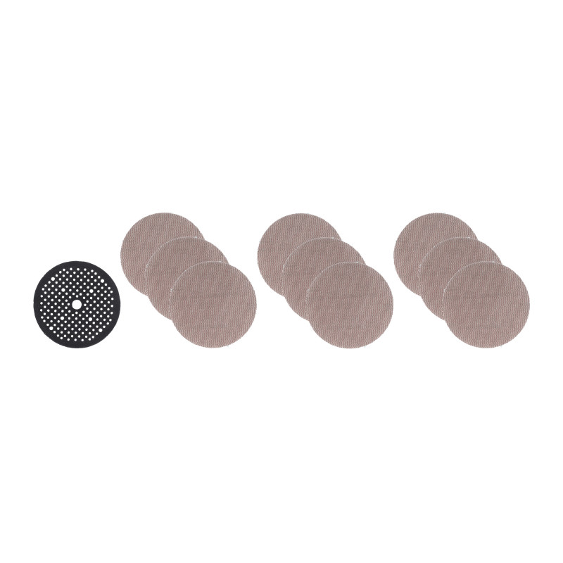 Juego disco MALLA y base de lijado de 150mm - 10uds