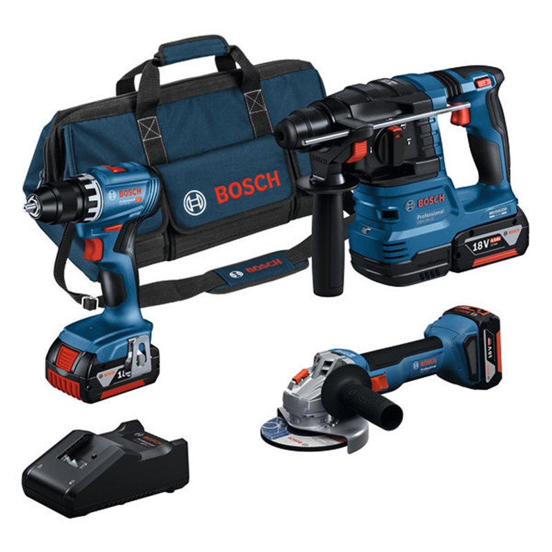 Kit de 3 herramientas de 18V GSR+GWS+GBH+3x4,0Ah+GAL 18V-40 Professional