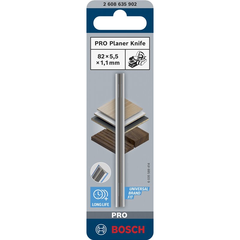 Cuchilla para cepillo PRO, 82 x 5,5 x 1,1 mm