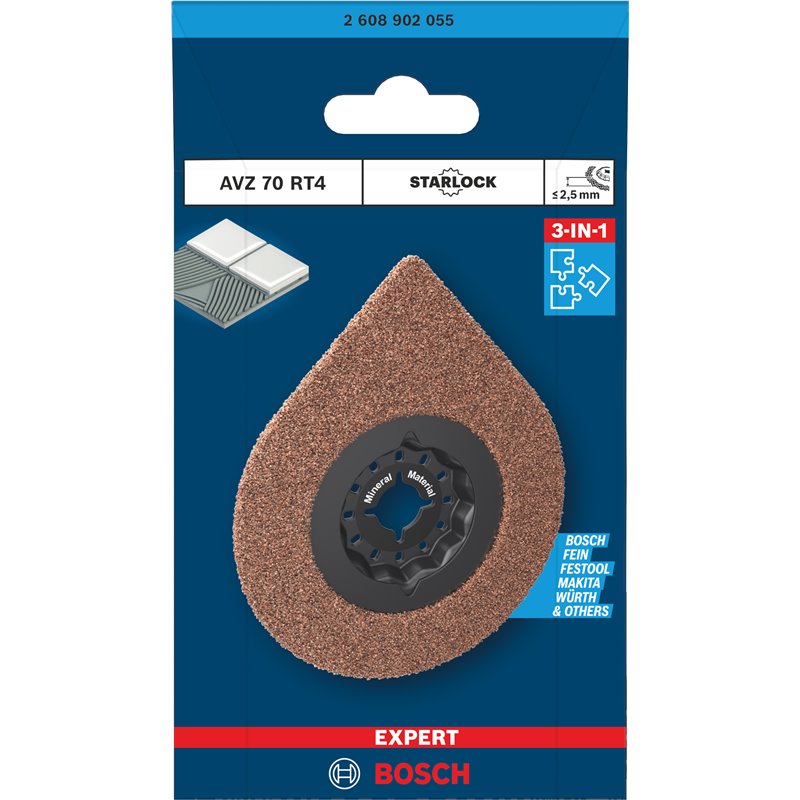 Placa para aplicación de lechada EXPERT AVZ 70 RT4 3 max, Ø70