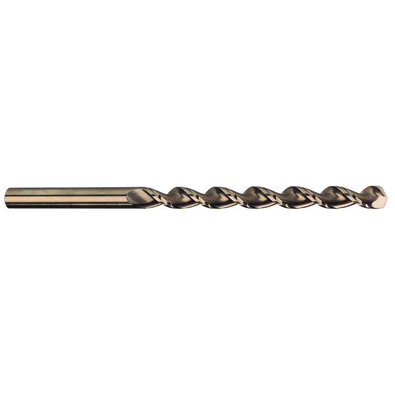 Pack de 5 brocas helicoidales largas DIN 340 TL 3000 HSS-Co 5 Cobalto rectificada con autocentrado (Ø 10,5 mm)