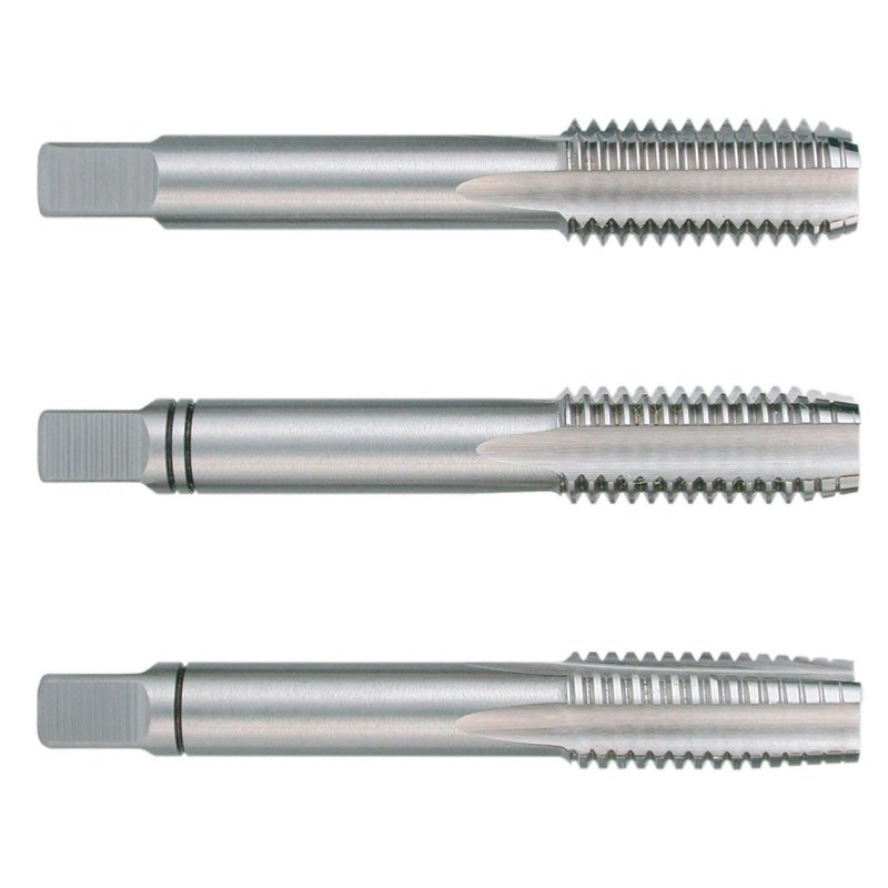 Juego de 3 machos para roscar a mano M DIN 352 HSS rectificados con rosca izquierda M16