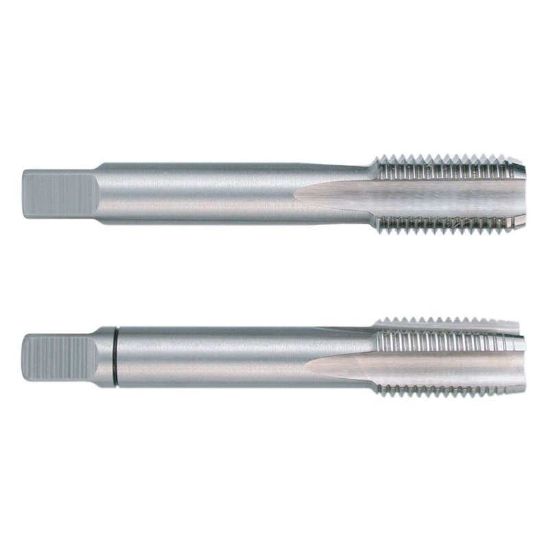 Juego de 2 machos para roscar a mano MF DIN 2181 HSS rectificados con rosca MF12 x 1,25 mm