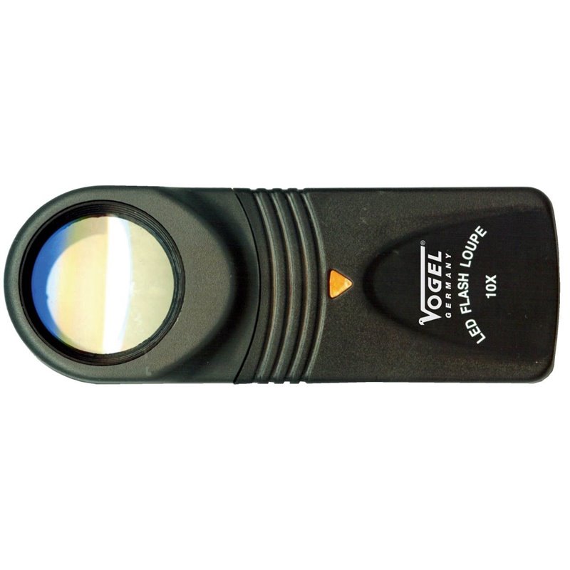 Lupa de mano con LED, Diámetro de lente 20 mm, Aumento 10x
