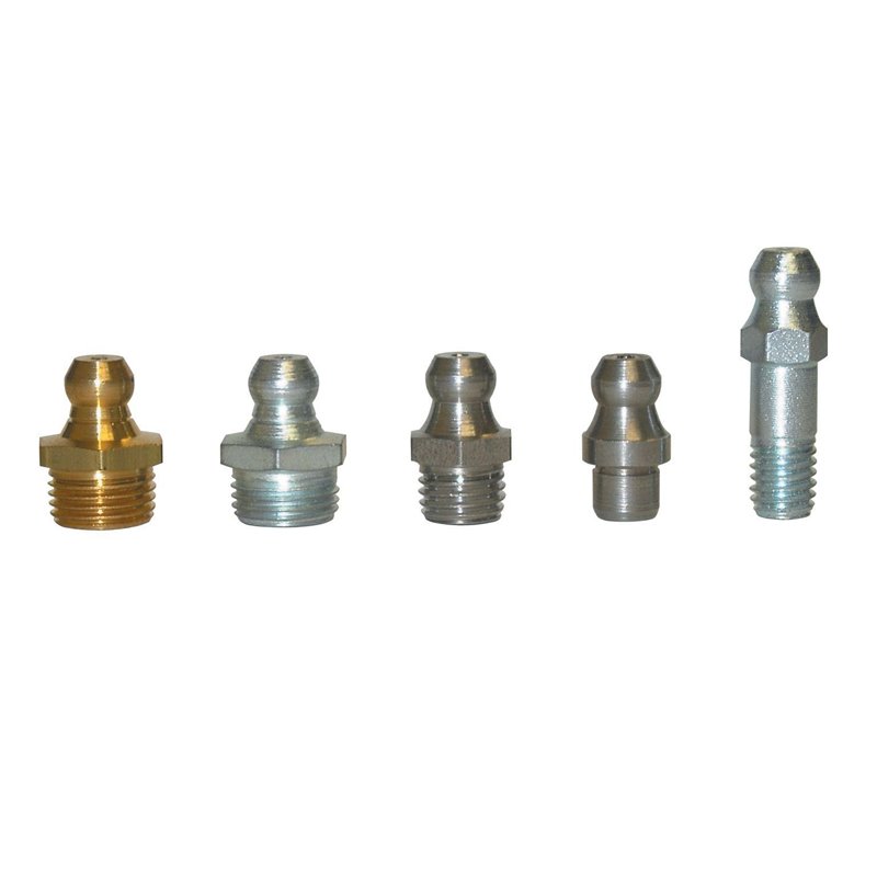 100 Engrasadores hidráulicos rectos DIN 71412 tipo H1 (R.M5x0,8 x L.15 x Ø7 acero)