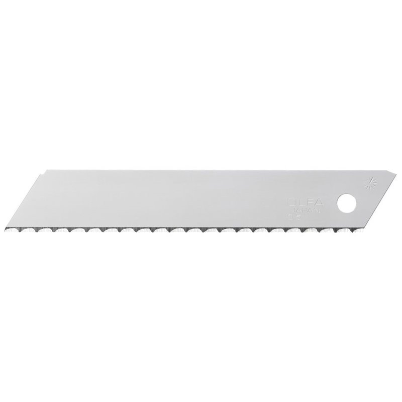 Pack de 3 cuchillas sólida con dentado ondulado 18mm plateadas en blíster