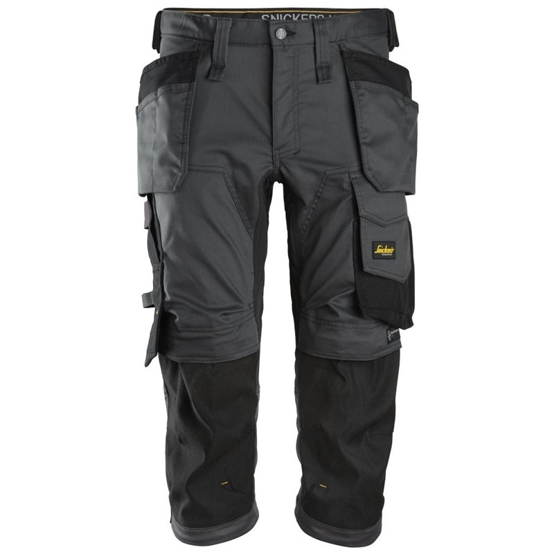 Pantalon pirata elasticos AllroundWork con bolsillos flotantes gris acero-negro talla 096