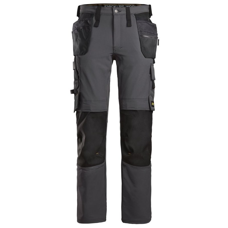 Pantalon elastico AllroundWork bolsillos flotantes gris acero-negro talla 058