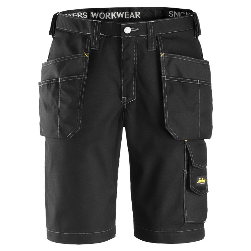 3023 Pantalón corto con con bolsillos flotantes Rip-Stop negro T.42