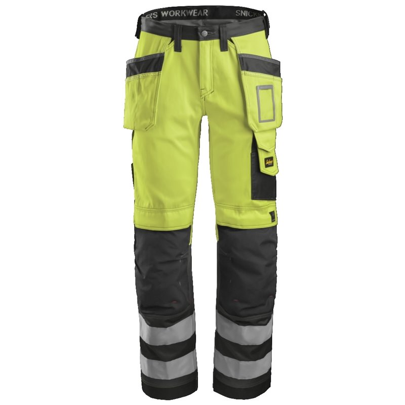 3233 Pantalón Alta Visibilidad con bolsillos flotantes Clase 2 amarillo-gris antracita talla 252