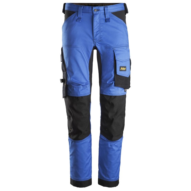 Pantalones elásticos AllroundWork Azul verdadero-Negro talla 200