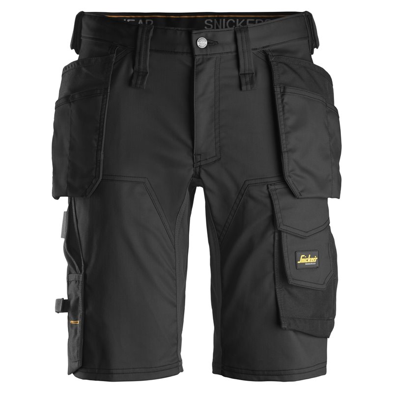Pantalones cortos elásticos AllroundWork + Bolsillos Flotantes Negro talla 62